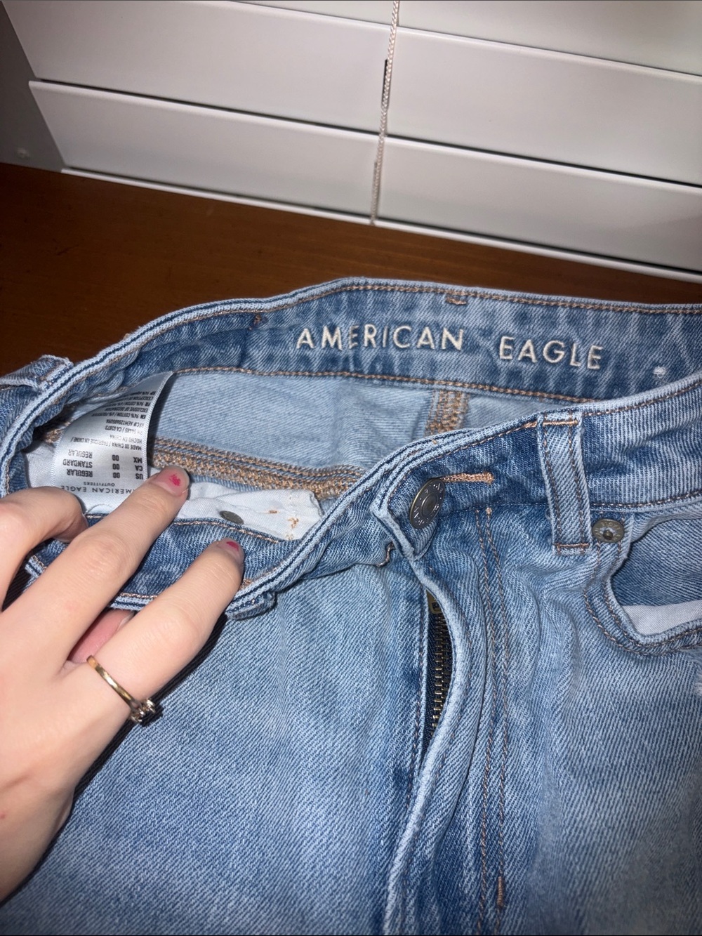 American Eagle Outfitters Light Blue High Rise Jeans